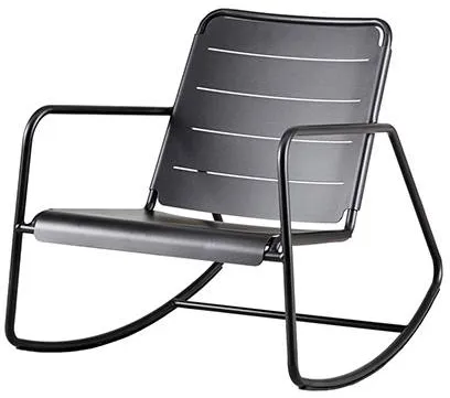 Cane-Line Copenhagen gungstol - Lava grå / Aluminium