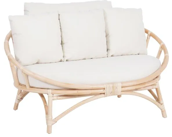 Muscat 2 pers. loungesoffa vit 127x102x70cm