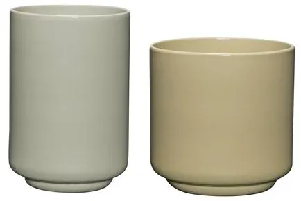 Hübsch Deux Krukset 2-pack Ljusgrön/Sand